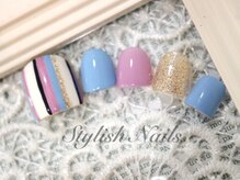 スタイリッシュネイルズ(Stylish Nails)/フット♪ストライプデザイン