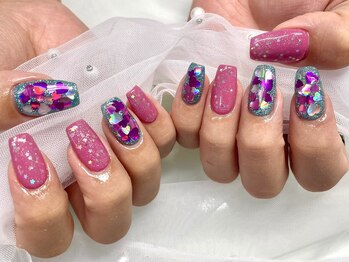 ネイルネージュ 錦糸町(Nail Neige)/持込90分(ギラギラ/蛍光カラー)