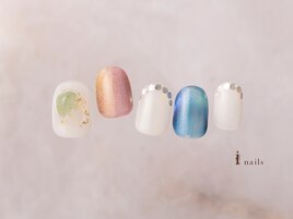 マグネット天然石ネイル