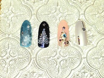 ネイルズアンドビューティー バイ エム(Nails and Beauty by M)/クリスマスアート¥500/本