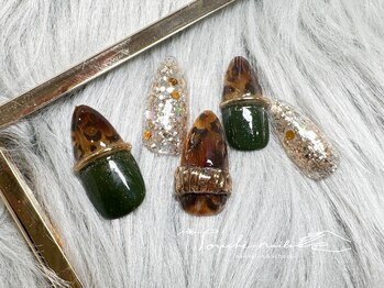 トゥーシェネイルズ 岡山駅前店(Touche’nails)/レオパードネイル