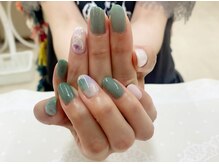 プルミエ ネイル(Premier Nail)/シアーグリーン＆さざれ石★