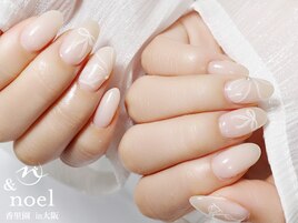 フレンチガーリーリボンネイル