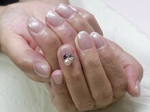 ケーズネイル製作所/シンプルビジューネイル