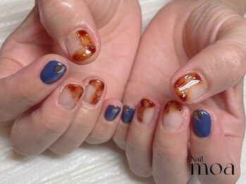 モア(moa)/べっ甲 ネイビー 秋