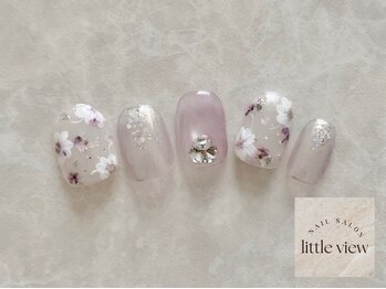 手描きパンジー×押し花 ¥11980