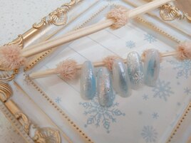 雪の結晶ネイル
