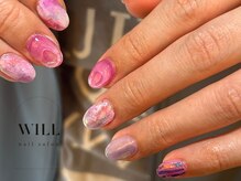 ネイルサロン ウィル 恵比寿(will)/うるうるピンクオーロラネイル