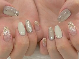 【山崎】ベージュネイル