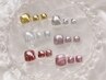 【サンダルからのぞく上品な輝き☆】フットミラーネイル￥5000