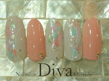 ネイルサロンディーバ 石橋店(Diva)/ふんわりシェル ￥7700
