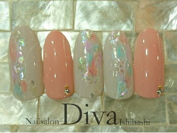 ネイルサロンディーバ 石橋店(Diva)/ふんわりシェル ¥7700