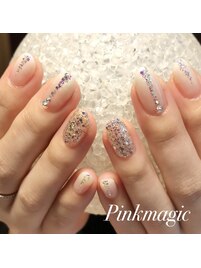 キラキラグリッターネイル