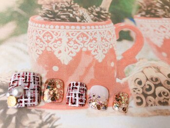 ネイルサロン&スクール ジーナ(GINA)/ツイードネイル