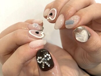 ネイルメゾン 池袋店(NAIL MAISON)/韓国個性派ガーリー¥10550