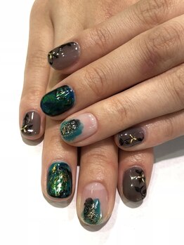 アース ネイルアイラッシュ 前橋店(EARTH Nail&Eyelash)/ニュアンスネイル☆￥8000