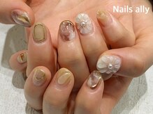 ネイルズアリー 立川店(Nails ally)/ニュアンス×ぷっくり×韓国×冬