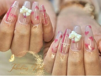 ファビュラスネイル(Fabulous Nail)の写真/モテ可愛ネイルで女子力UP！上品な艶のある色使いで、大人女性の心を掴む♪定額メニューも用意してます◎