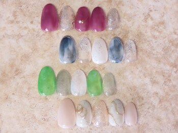 トランク ネイル(trunc nail)の写真/【ぬりかけワンカラー¥5500】20時迄だからお仕事帰りにも通えるサロン◎時間を有効活用してネイルを保てる!