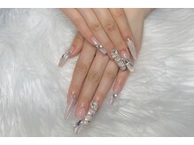 ヘブン ネイル 鶯谷(HEAVEN Nail)/ピンクグリッターネイル