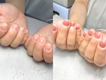 アイボリー×ラメグラデーション