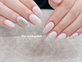 クリア白ネイル