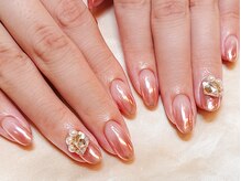 ネイルマジック 仙台一番町店(NAIL MAJIC)/ミラーグラデ×ビジュー☆オ-ダ-
