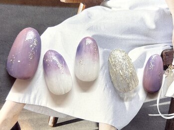 シエルネイルスタジオ 新宮店(Ciel nail studio)/紫陽花アートデザイン