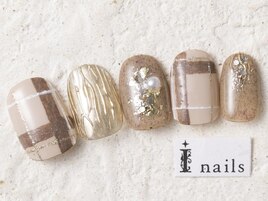 ブラウン冬チェック