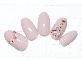 クリスマスネイル　押し花