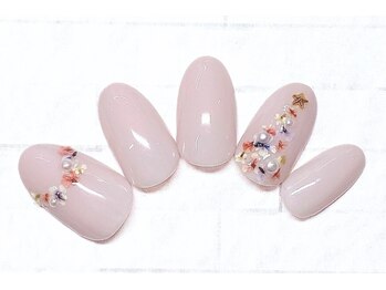 アルセア 上野御徒町店(Alcea)/クリスマスネイル　押し花