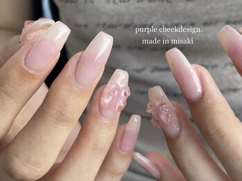 ワン 四条烏丸(One)/韓国っぽチークネイル