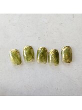 マノ(mano)/グリーンマグネットネイル