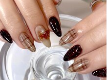 ネイルマジック 仙台一番町店(NAIL MAJIC)/もやもやチェックネイル