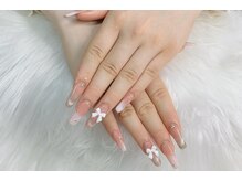 ヘブン ネイル 鶯谷(HEAVEN Nail)/ホワイトリボンネイル