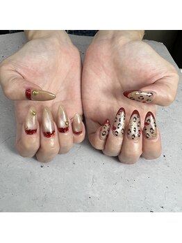 エムズネイル(M’s NAIL)/マグネット×レオパード☆