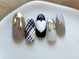 バレンタインネイル