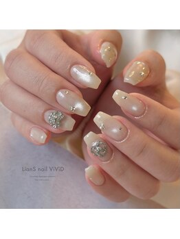 リアンスネイル ヴィヴィッド 岡山店(LianS nail ViViD)/ナチュラル+パーツ