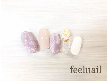 フィールネイル 天神橋店(feel nail)/赤べっ甲/キャメル/着物ネイル