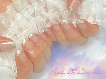 ネイルアート ジマー/80minart/韓国/ガラスフレンチ