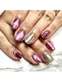 マグネット、ミラーネイル