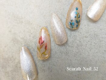 スカラべネイル52 春日部(Scarab Nail 52)/～Flower*nail～