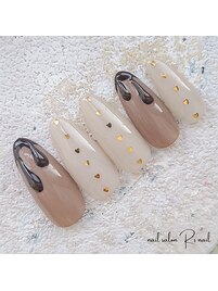 バレンタインネイル