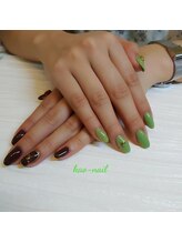 カオ ネイル(kao nail)/ピスタチオカラーネイルのアシメ