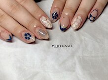ホワイトネイル(WHITE NAIL)/持ち込み/手書き/パラジェル