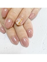 フレイムス アイラッシュ アンド ネイル(FRAMES)/ちゅるんとワンカラー＋チェック