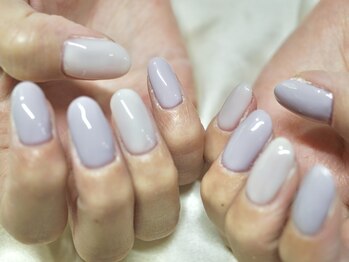 わたしのネイルとよもぎ蒸し/ワンカラーネイル