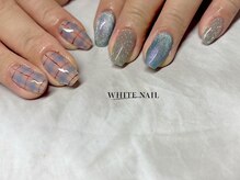 ホワイトネイル(WHITE NAIL)/マグネット/チェック/パラジェル