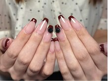 アモールビューティー 新宿店(Amor Beauty)/チップ長さだしフレンチリボン