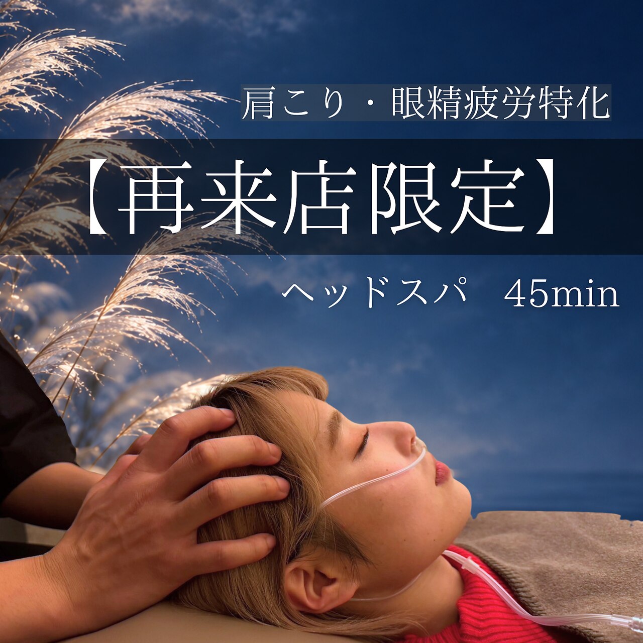 【再来限定☆肩首こり＆眼精疲労】 ヘッドスパ　45分　\5800→5300